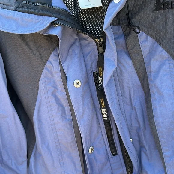 REI Lilac and Gray Rain Jacket with Water-Resistant Fabric and Hood - Picture 8 of 10